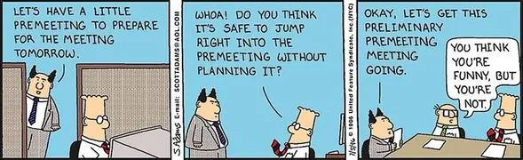 Dilbert : une prérencontre pour préparer la rencontre de demain